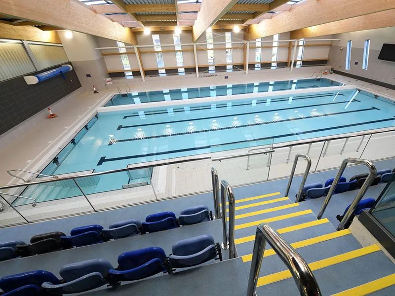 Ards Blair Mayne Wellbeing & Leisure Complex, Ireland Pool from Above
