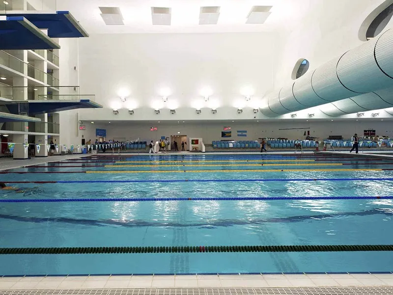 Hamdan Sports Complex, Dubai Pool from side