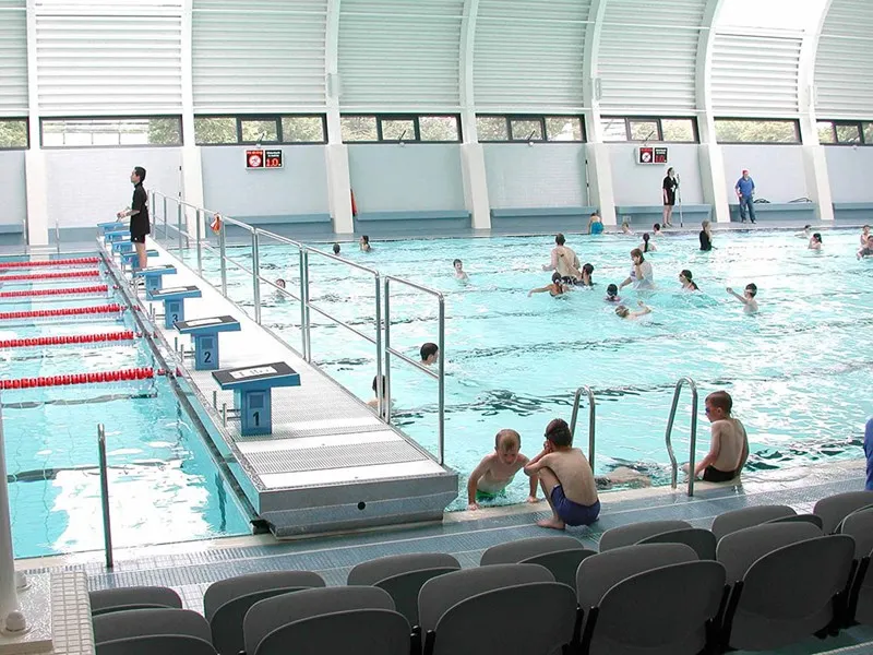Loughborough University Leicestershire pool boom with swimmers