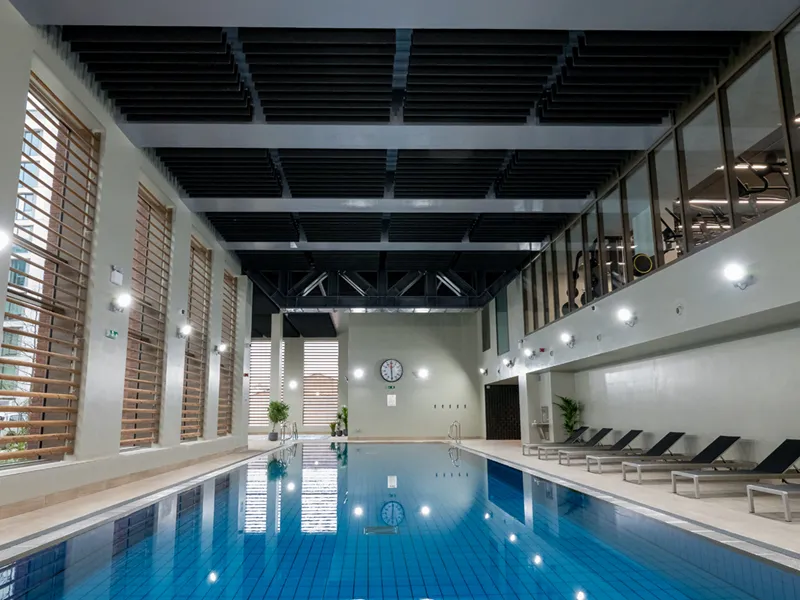Royal Wharf Clubhouse swimming pool