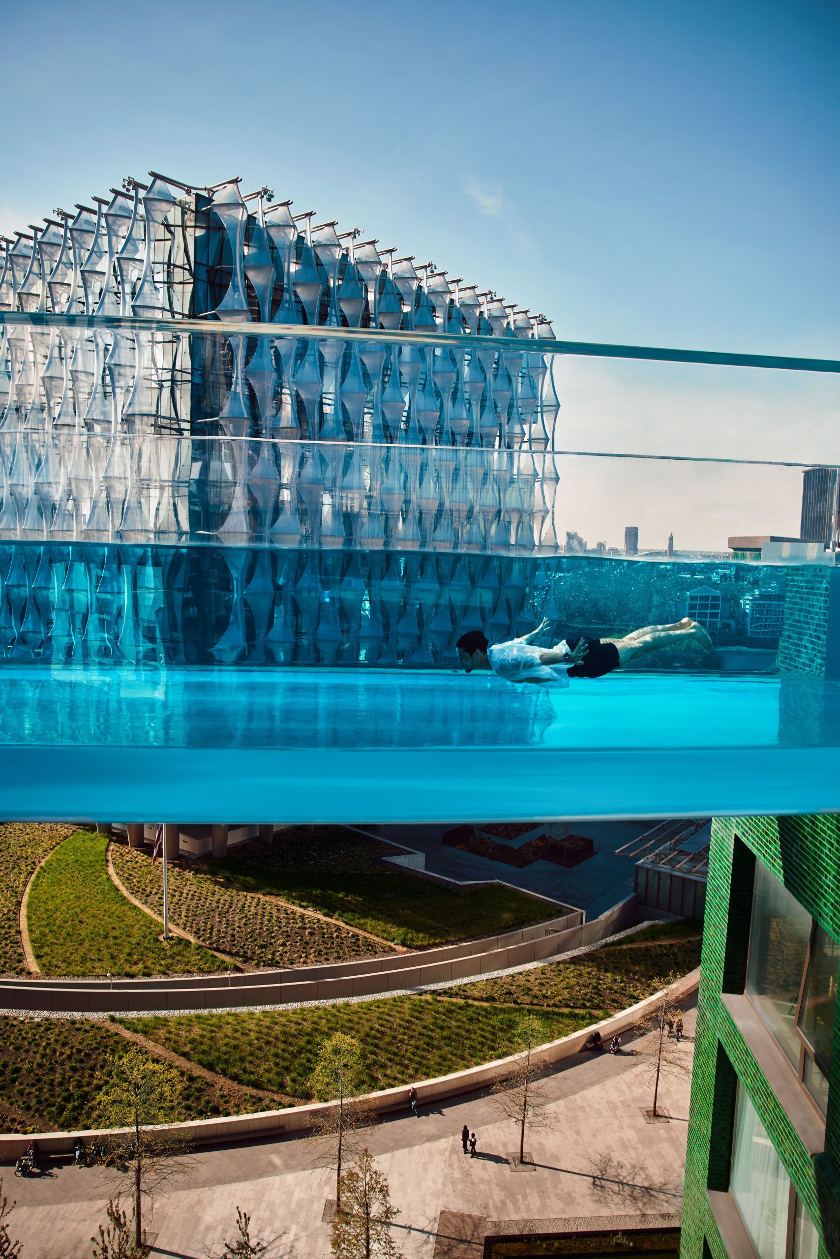 The photographers Wildash own the copyright of these images of the Embassy Gardens Sky Pool