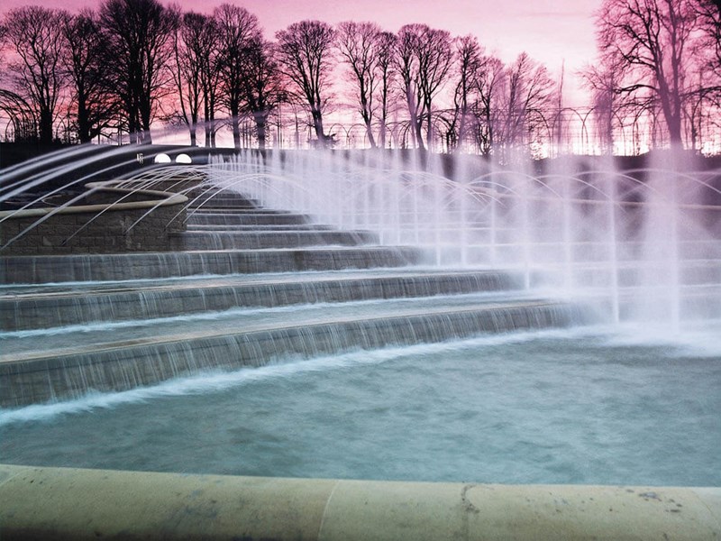 The Alnwick Garden Northumberland Cascade at Night