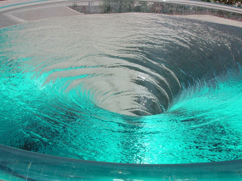 Seaham Hall Hotel & Spa Vortex Decorative Water Feature Close Up