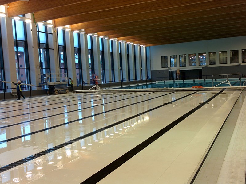 University of Birmingham Pool Hall with Movable Floor Raised