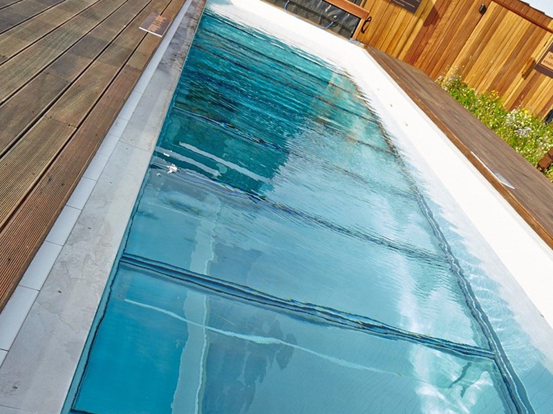 Sidworth Street London rooftop pool at angle