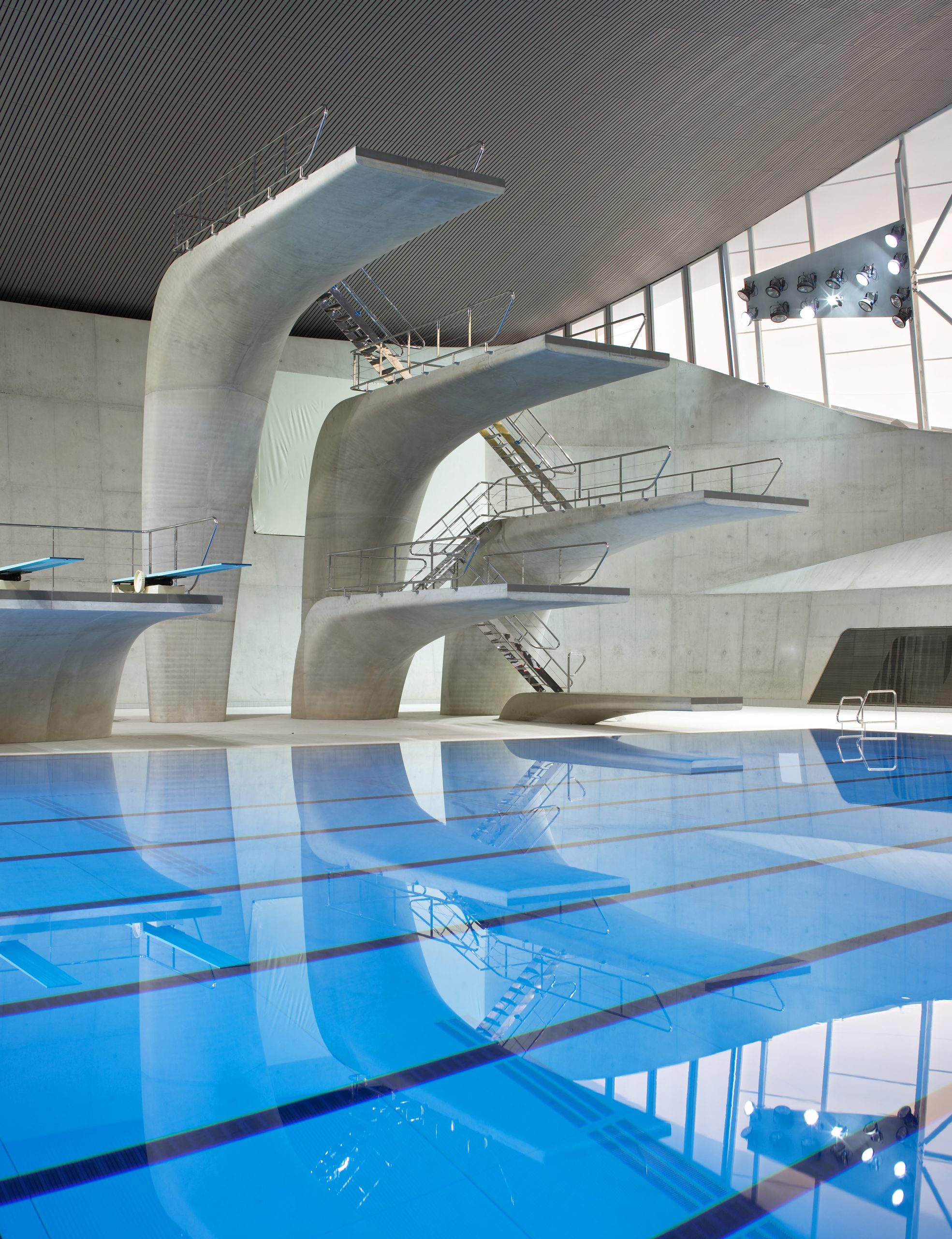 The photographers Hufton + Crow own the copyright of these images of the London Aquatics Centre by Zaha Hadid Architects.