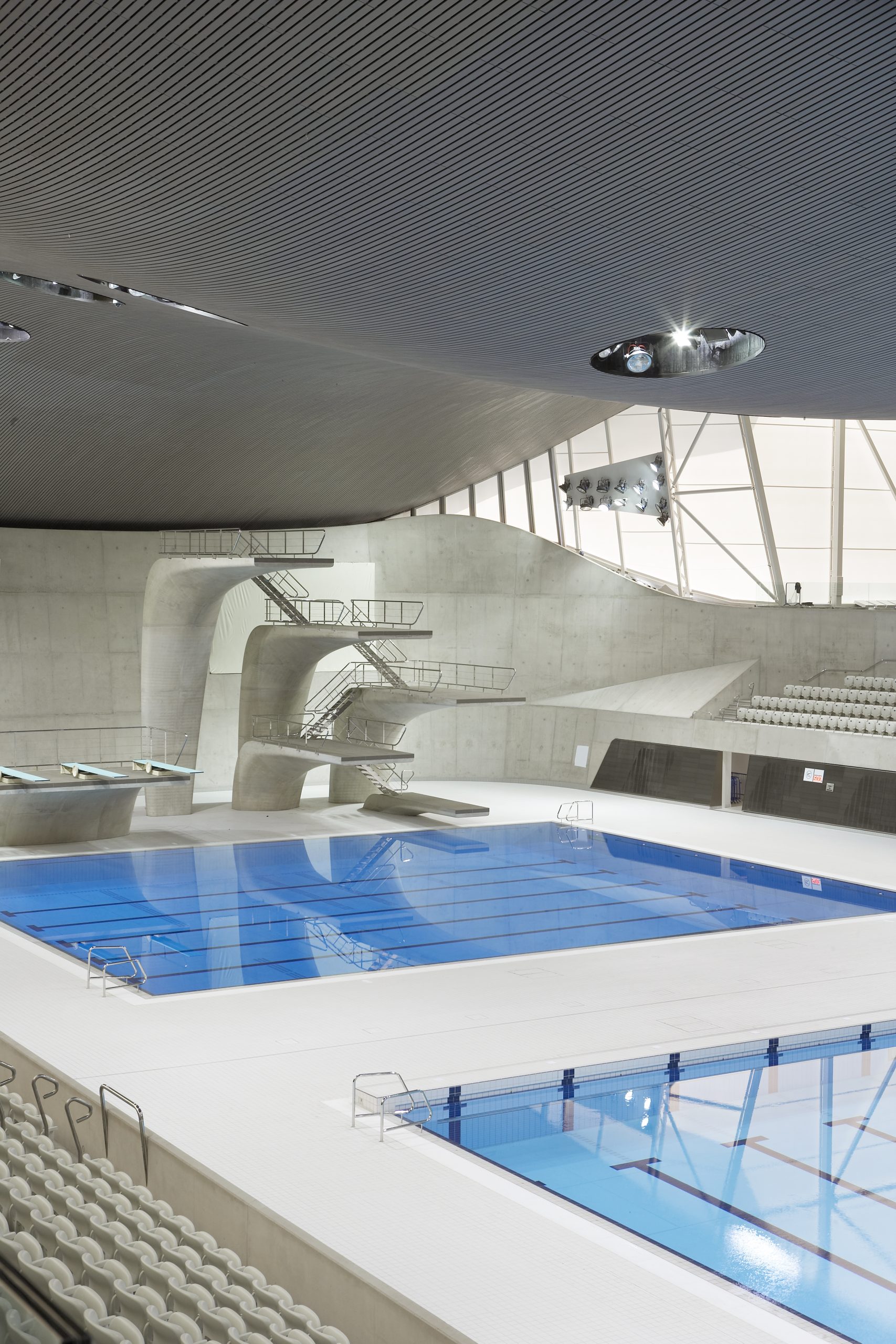 The photographers Hufton + Crow own the copyright of these images of the London Aquatics Centre by Zaha Hadid Architects.