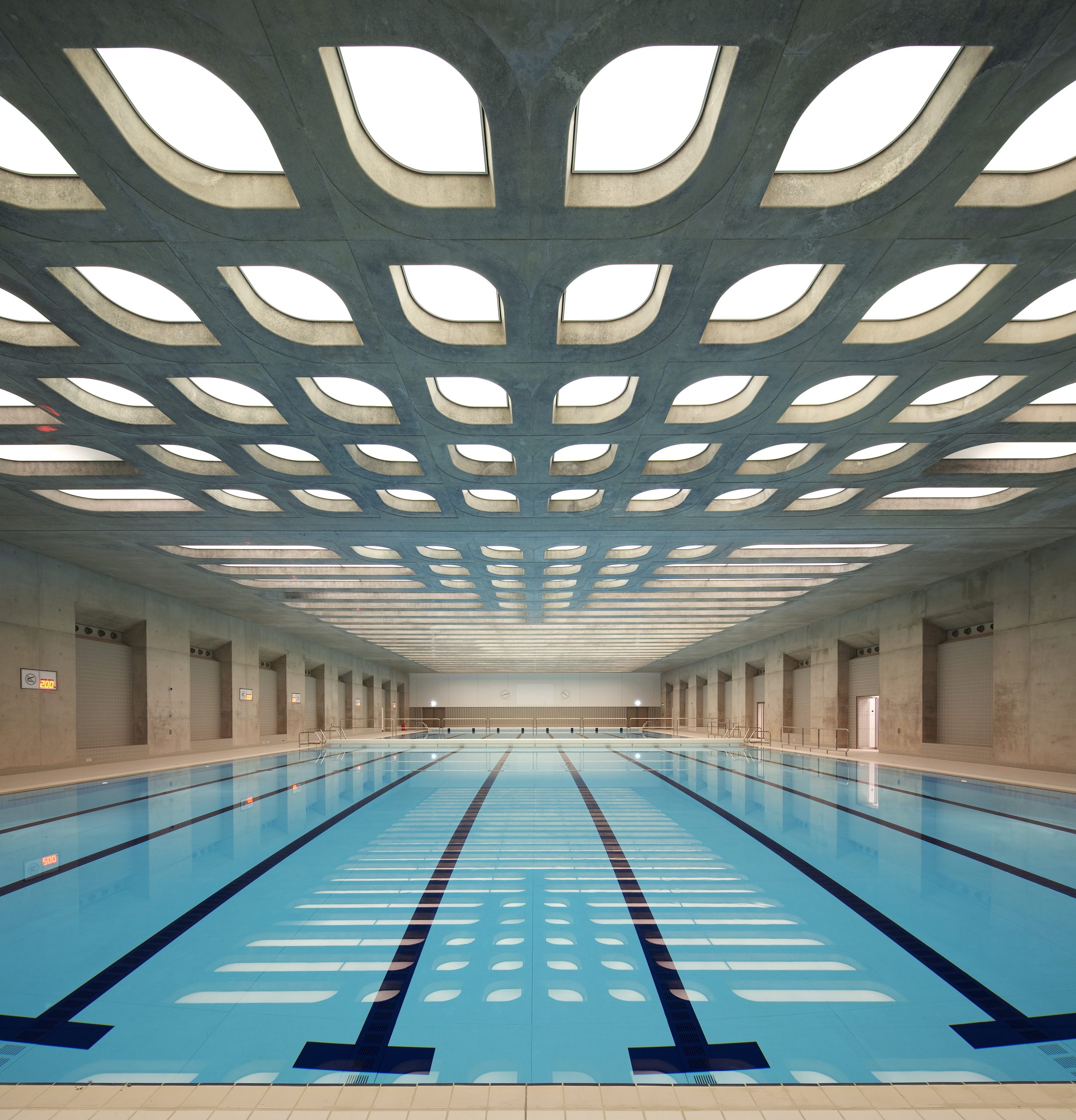 The photographers Hufton + Crow own the copyright of these images of the London Aquatics Centre by Zaha Hadid Architects.