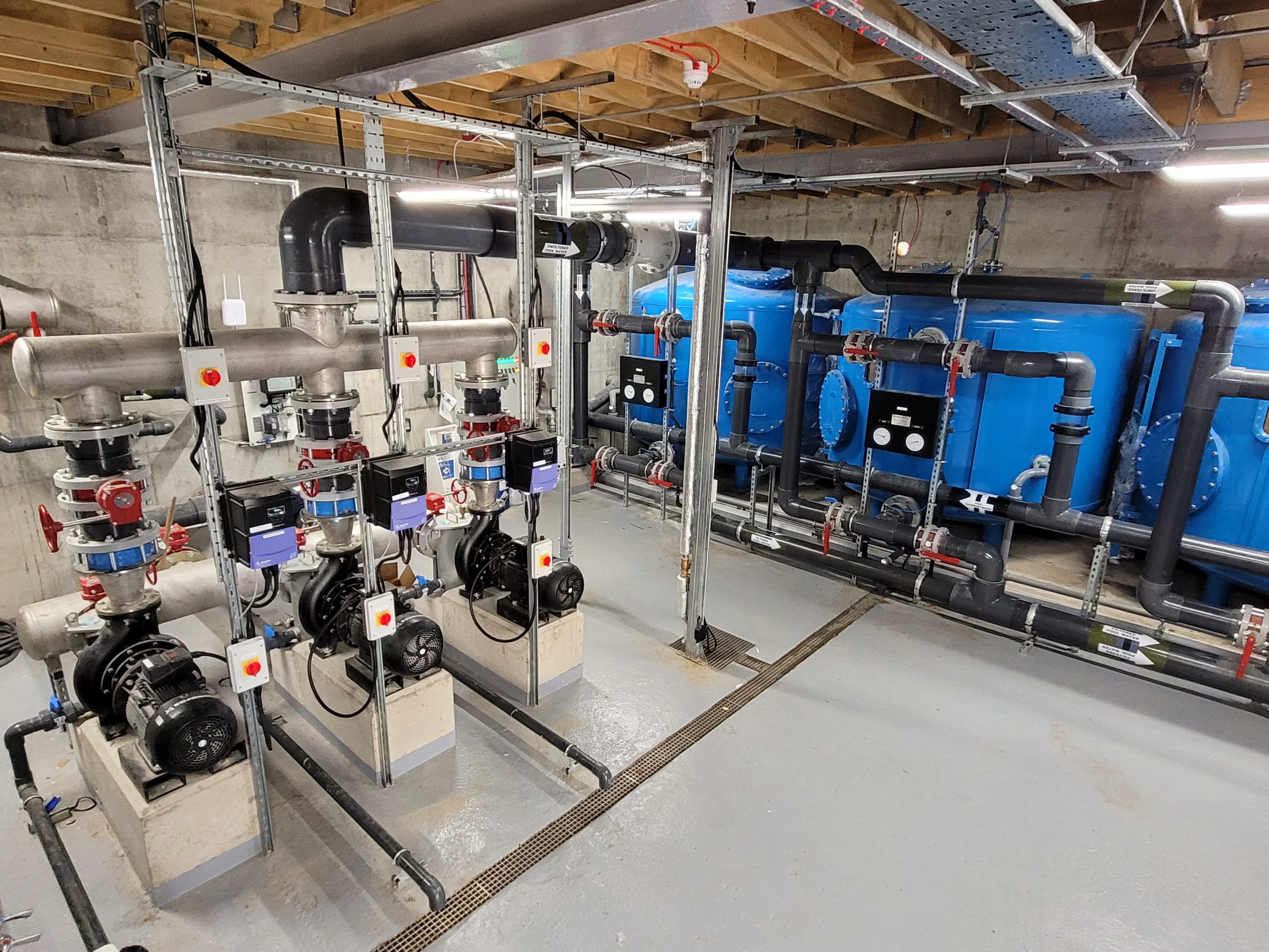 The plantroom after refurbishment